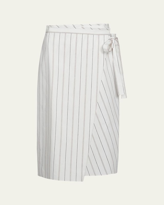 Stripe Wrap Skirt